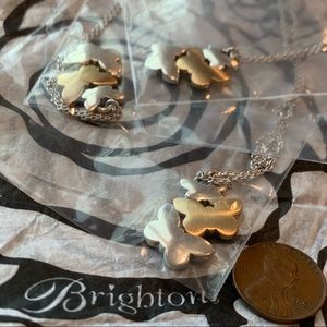 BRIGHTON WONDERWING butterfly 2-tone necklace - NEW retails $38